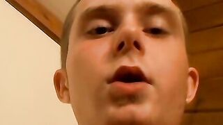 Skinny straight thug with big dick jerks off solo and cums