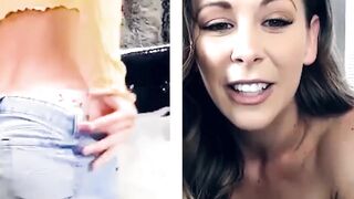Cherie DeVille and Emma Hix have naughty fun on video chat