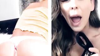 Cherie DeVille and Emma Hix have naughty fun on video chat