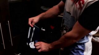 Handsome gays kiss and sixty nine rimjob before raw fucking