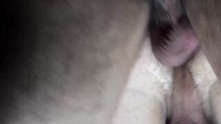 Three tattooed young soldiers kiss and bareback