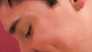 Adorable Dylan Chambers cum sprayed after mutual blowjob
