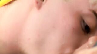 Blond 18yo Jax Marnell doggystyled raw before cumshot