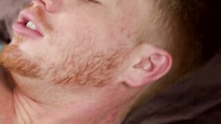 Big guy Johnny B empties his load of cum all over the stunning young dude