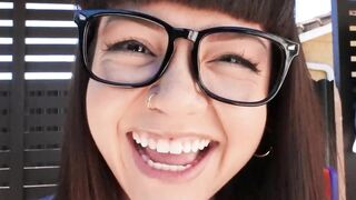 Nerdy Mochi experiences outdoor rough fuck with big dick Jmac