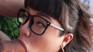 Nerdy Mochi experiences outdoor rough fuck with big dick Jmac