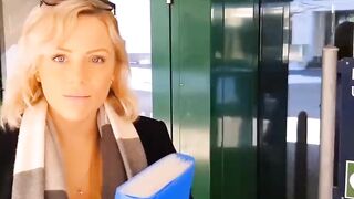 Curious student gets fucked in a car