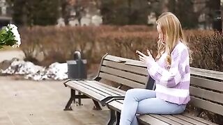 Justin meets Mirka public with a bouquet of flowers. Their relationship may be new but Mirka is certainly charmed. She guides him back to her place where she crawls in Justins lap for a kiss. Feeling how rough Justin is already Mirka decides to slip