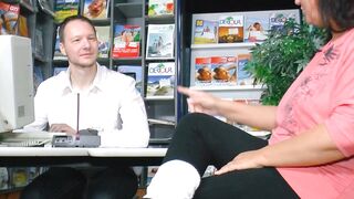 German old milf goes to job interview and gets banged!