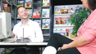 German old milf goes to job interview and gets banged!