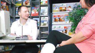 German old milf goes to job interview and gets banged!