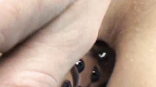 Kinky teenager Hayden jerking off after passionate anal play