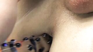 Kinky teenager Hayden jerking off after passionate anal play