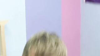 Kinky teenager Hayden jerking off after passionate anal play