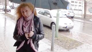Normal German persuaded to have sex scene on the street
