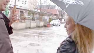 Normal German persuaded to have sex scene on the street