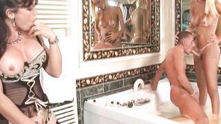 Transsexual man and woman have a three-way