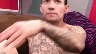 Witness how tattooed Mario Xes expertly strokes his dick until cumshot