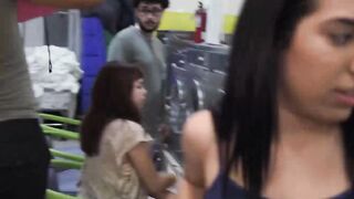 Adorable little Nikki Mars is fucked publicly and jizzed on