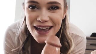 Teen Chloe Rose slobbers all over daddy Charles Deras and ends up fucking him