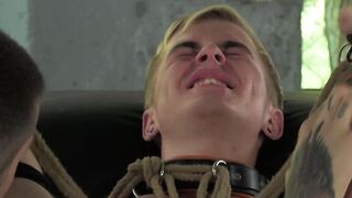 Blonde boy Jamie Kelvin obeys every command of his sexy master