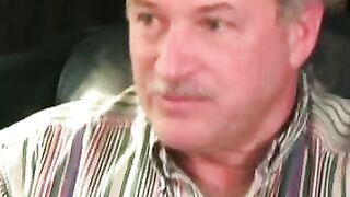 Older hairy man does solo interview and masturbates on cam