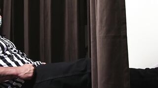 Muscular masked hunk foot worshiped and toe sucked