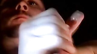Straight guy cums hard after masturbation and blow from perv