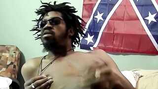 Mature homo helps a black dude cum with his mouth