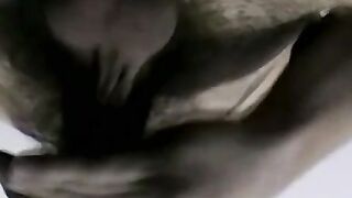 Tattooed amateur with glasses masturbates solo and cums
