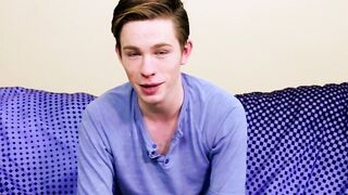 Twink interviewed before shoving fingers inside of his ass