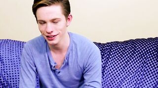 Twink interviewed before shoving fingers inside of his ass
