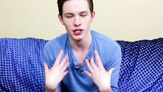 Twink interviewed before shoving fingers inside of his ass