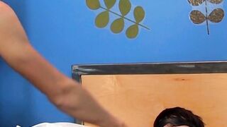 Submissive twink Kyler Moss spanked and ravaged by young gay