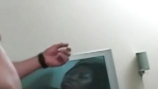 Masked muscular hunk masturbates after loosing game of cards