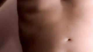 Horny jock jerks off his throbbing dick while giving blowjob