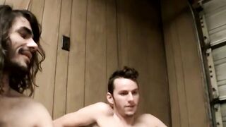Long haired Devin Reynolds masturbating with another deviant