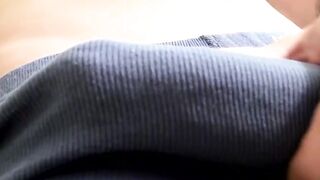 Tattooed twink Lex masturbates with undies solo in bedroom