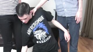 Kinky amateur Aaron Aurora anal drilled in spitroast 3way