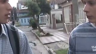 Hung latino twink ass bangs his friend and makes him cum