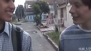 Hung latino twink ass bangs his friend and makes him cum