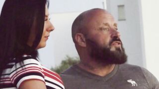 Stockinged beauty taking cock