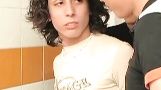 Hot amateurs enjoy kinky train fuck in the kitchen after BJ