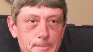 Skinny and handsome senior jerks off his cock after work