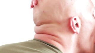 Big tits tranny Venus Lux ass drilling bald muscular hunk