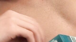 Curious twinks play with their cocks after smoking