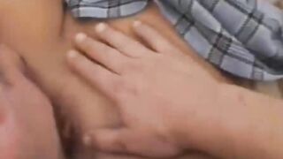 Busty amateur teen girlfriend sucks