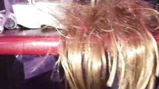 EU girlfriend screwing her cunt with a dildo