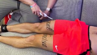 Tony Eagle was locked up and got his feet worshiped and tickled by horny Dan Edwards