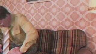 Stockinged Hot gets pink pussy licked